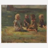 Hans Sachs, Kinder, 1921, Öl auf Pappe