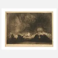 Rudolf Scheffler, Zu "Jedermann", 1917, Radierung mit partiellem Plattenton