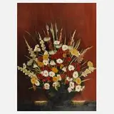Rudolf Scheffler, Blumenstillleben, Öl auf Leinwand