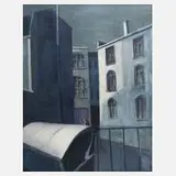 Michael Schmidt, "Zwei Wege", Öl und Tempera auf Leinwand