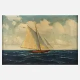 Adolf Schuhknecht, Segelyacht auf dem Meer, Öl auf Leinwand