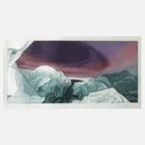 Peter Sylvester, Phantastische Landschaft, Farbradierung mit Aquatinta