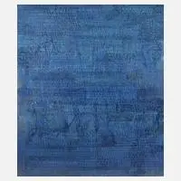 Wolfgang E. Biedermann, Blaue Komposition, Mischtechnik