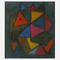 Albert Hennig, Abstrakte Komposition, Pastell auf Velourpapier