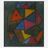 Albert Hennig, Abstrakte Komposition, Pastell auf Velourpapier
