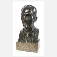 August Bauer, großer Bronzekopf, 1940, Bronze