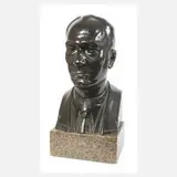 August Bauer, großer Bronzekopf, 1940, Bronze