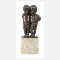 Adolf Gustav Daumiller, Blumengrüße, Bronze