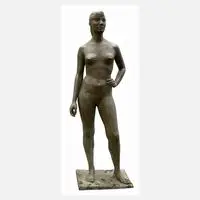Senta Baldamus, überlebensgroßer weiblicher Akt, Bronze