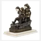 Demetre Chiparus, Schlittenfahrt, Bronze