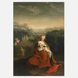 Marianne Kürzinger, Stillende Madonna, Öl auf Holz