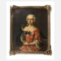 J. C. Reis, Herrschaftliches Damenportrait, 1749, Öl auf Leinwand