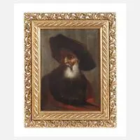 Johann Georg Trautmann, Bärtiger Alter, Öl auf Holzplatte