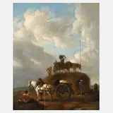 Jan Wouwerman, Die Heuernte, Öl auf Holz