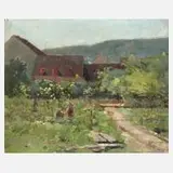Ludwig Bolgiano, Motiv aus Fürstenfeld, 1895, Öl auf Leinwand und Karton