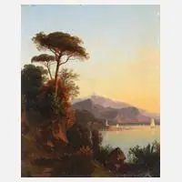 Theodor Goldstein, Abendliche Ansicht des Vesuvs, Öl auf Leinwand