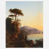 Theodor Goldstein, Abendliche Ansicht des Vesuvs, Öl auf Leinwand