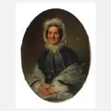 Carl Jäger, Damenportrait, 1864, Öl auf Leinwand und ovalem Keilrahmen