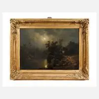 Otto Press, Nocturne, Öl auf Leinwand