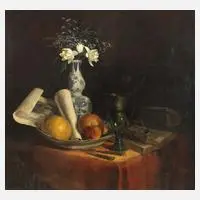 Ernst Renowitzky, Sammlerstillleben, 1890, Kupferstich