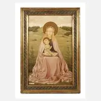 Josef Maria Beckert, Maria mit dem Kinde, 1922, Öl über Blei auf Holz