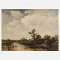 Ernst Bröcker, Moorlandschaft, Öl auf Leinwand
