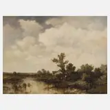 Ernst Bröcker, Moorlandschaft, Öl auf Leinwand