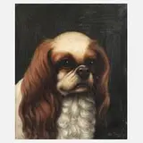 Albert Haug, "King Charles Spaniel", 1908, Öl auf Leinwand
