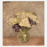 "Schwertlilien" by Eugenie Mayer-Meggenhofen, Öl auf Leinwand, sold Nov 2025