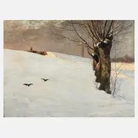 Wilhelm Nagel, Winterabend, Öl auf Leinwand