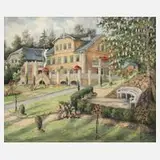 Max Oehler, Motiv aus Bad Berka, 1930, Öl auf Leinwand