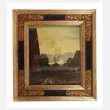 Georg Ort, "Fränkische Landschaft", 1925, Öl auf Platte