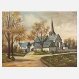Karl Patzer, Bergkirche St. Marien in Schleiz, Öl auf Leinwand