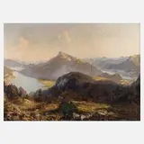 Hans Sengthaler-Mehlweg, "Der Schafberg ...", Öl auf Leinwand