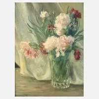 Antoine Villard, Blumenstillleben, Öl auf Pappe