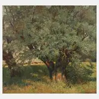 "Weide" by Paul Bley, Öl auf Leinwand, sold Nov 2025