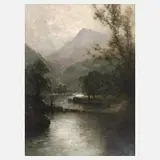 Alfred de Breanski Junior, "A Welsh Valley", Öl auf Leinwand und Keilrahmen