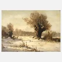 Fritz Halberg-Krauss, "Winterlandschaft", Öl auf Leinwand