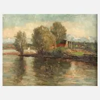 Hans Schilcher, Dießen am Ammersee, 1923, Öl auf Karton