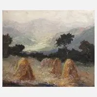 H. Wetzel, Im Stubaital, Öl auf Karton