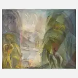 Dániel Bodosi, "Badende", pastellner