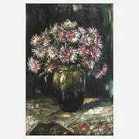 Alexander Szpinger, Üppiges Blumenstillleben, Öl auf Leinwand