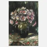 Alexander Szpinger, Üppiges Blumenstillleben, Öl auf Leinwand