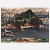 Oskar Zügel, "Ragusa Stadtpark", 1926, Öl auf Leinwand und Keilrahmen