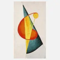 Eberhard Steneberg, Geometrische Komposition, Öl auf Platte