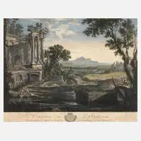 Jean Daullé, "Deuxième vue d'Italie", Kupferstich