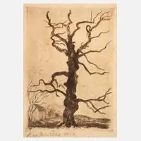 Peter Röhl, Herbstlich, 1914, Radierung auf kaschiertem Japanpapier