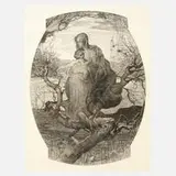 Wilhelm Woernle, "Engel des Lebens" nach Segantini, Radierung