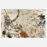 "Don Quijote de cervantes" by Salvador Dalí, Farblithographie auf langfaserigem Japanpapier, sold Nov 2025