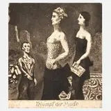 August Wilhelm Dressler, "Triumph der Mode", Aquatintaradierung auf Velin